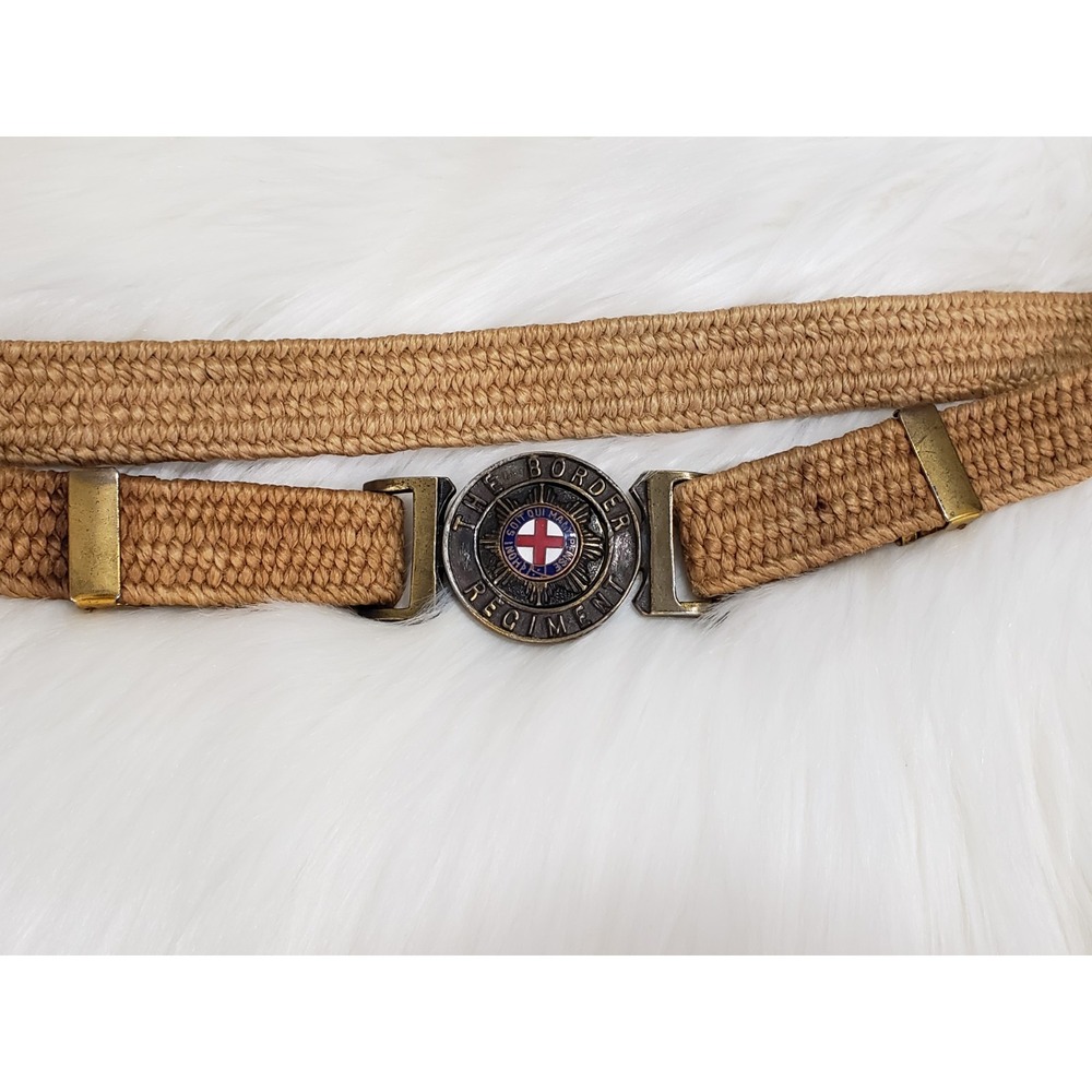 Vintageโ WW2 UK British Honi Soit Qui Mal y Pense Border Regiment Belt Buckle